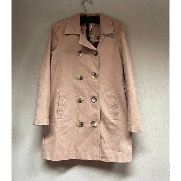 Sundance Womens Double Breasted Blazer Coat Jacket XS Brown Long Sleeve Cotton